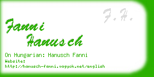 fanni hanusch business card